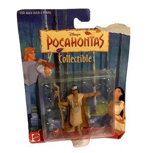Vtg 1995 Disneys Pocahontas Chief Powhatan Collectible Figure Mattel